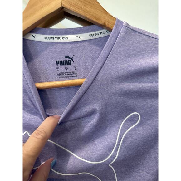 Puma T Shirt Women's Size Small Lavender Short Sleeve Logo - Picture 5 of 5